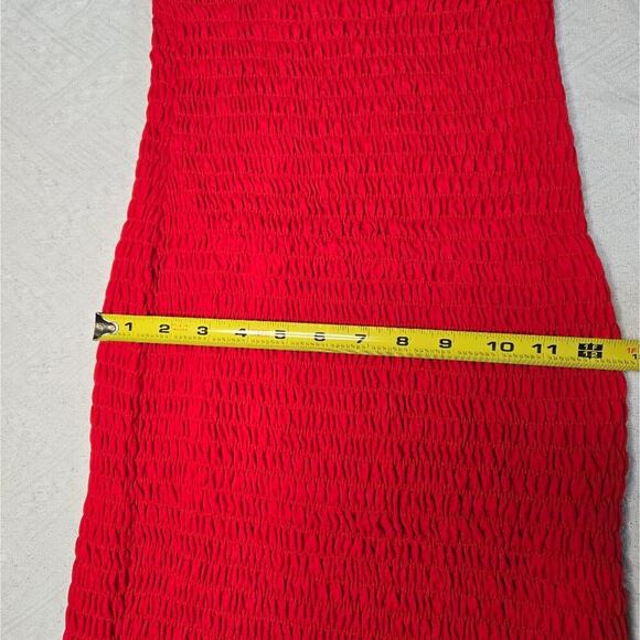 Krisa Smocked Tank Mini Dress NWT Red XS Party Festival going out Wedding guest - Picture 8 of 13